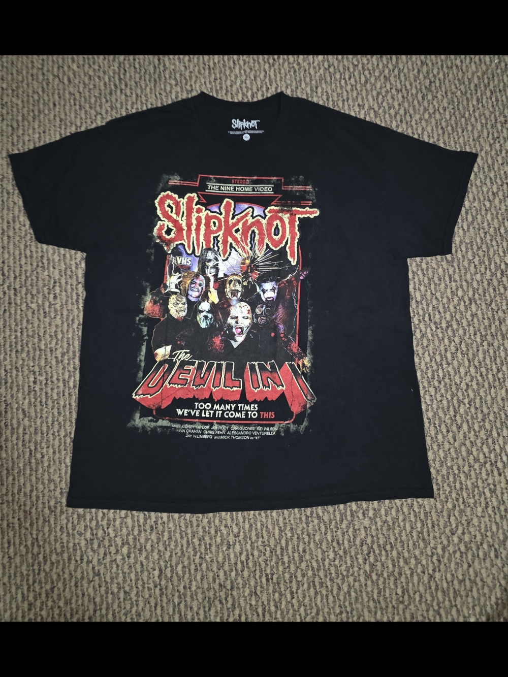 Slipknot Black Short Sleeve Graphic Tee - The Devil In I